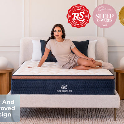 Brooklyn Bedding CopperFlex Pro Hybrid in a bedroom