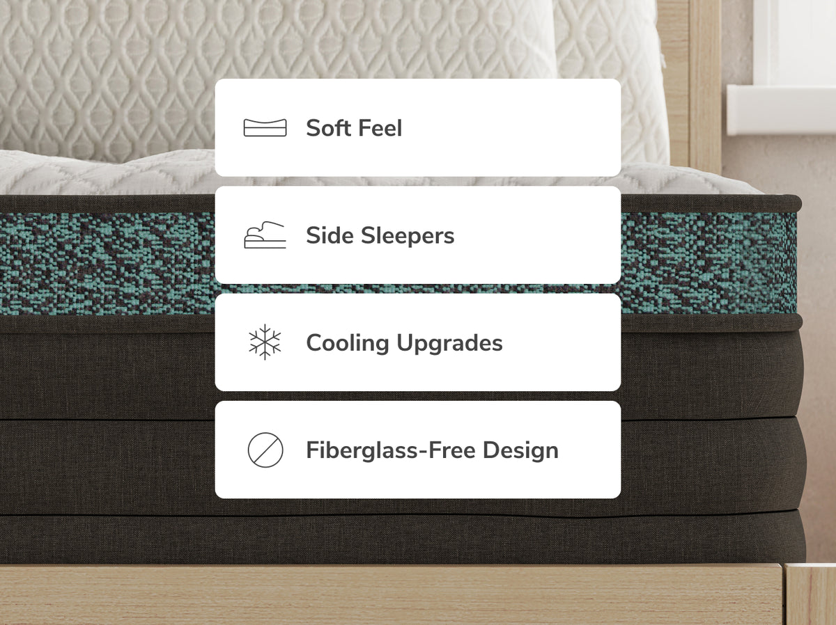 Helix Sunset Luxe mattress profile and soft-feel features