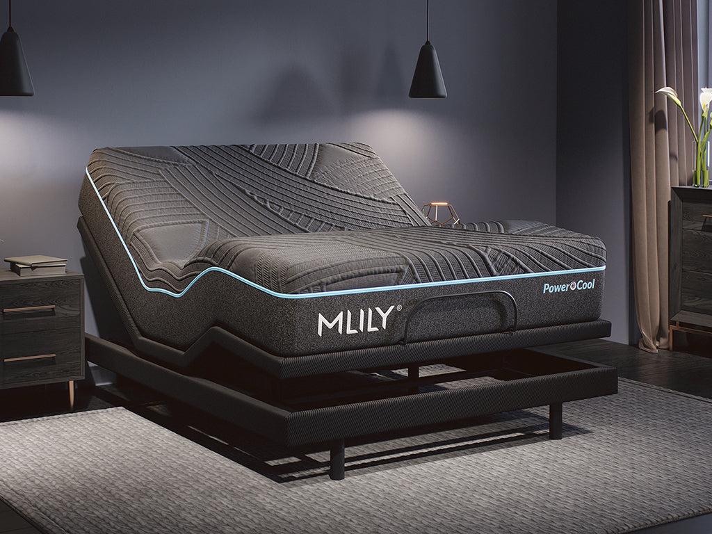 MLILY PowerCool Sleep System — adjustable base shown