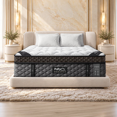 Puffy Monarch Hybrid Mattress in a bedroom