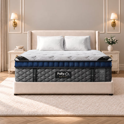 Puffy Royal Hybrid Mattress in a bedroom