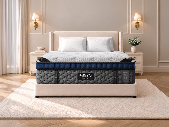 Puffy Royal Hybrid Mattress in a bedroom