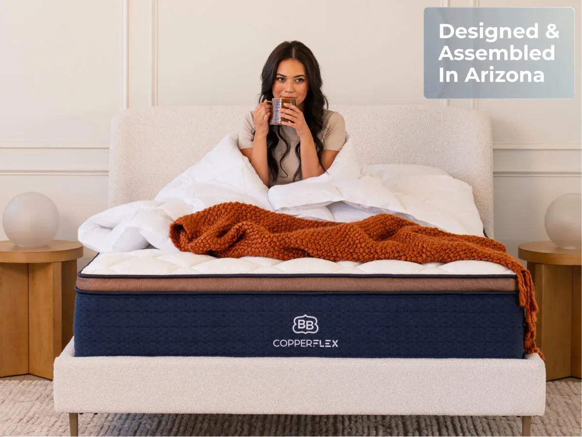 Brooklyn Bedding CopperFlex Pro Hybrid in a bedroom